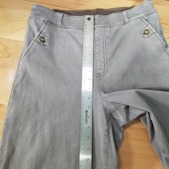 👖 SPANX Women’s Stretch Twill Pull-On Cropped Wide Leg Pants – Size L – Pre-Own - Picture 5 of 15